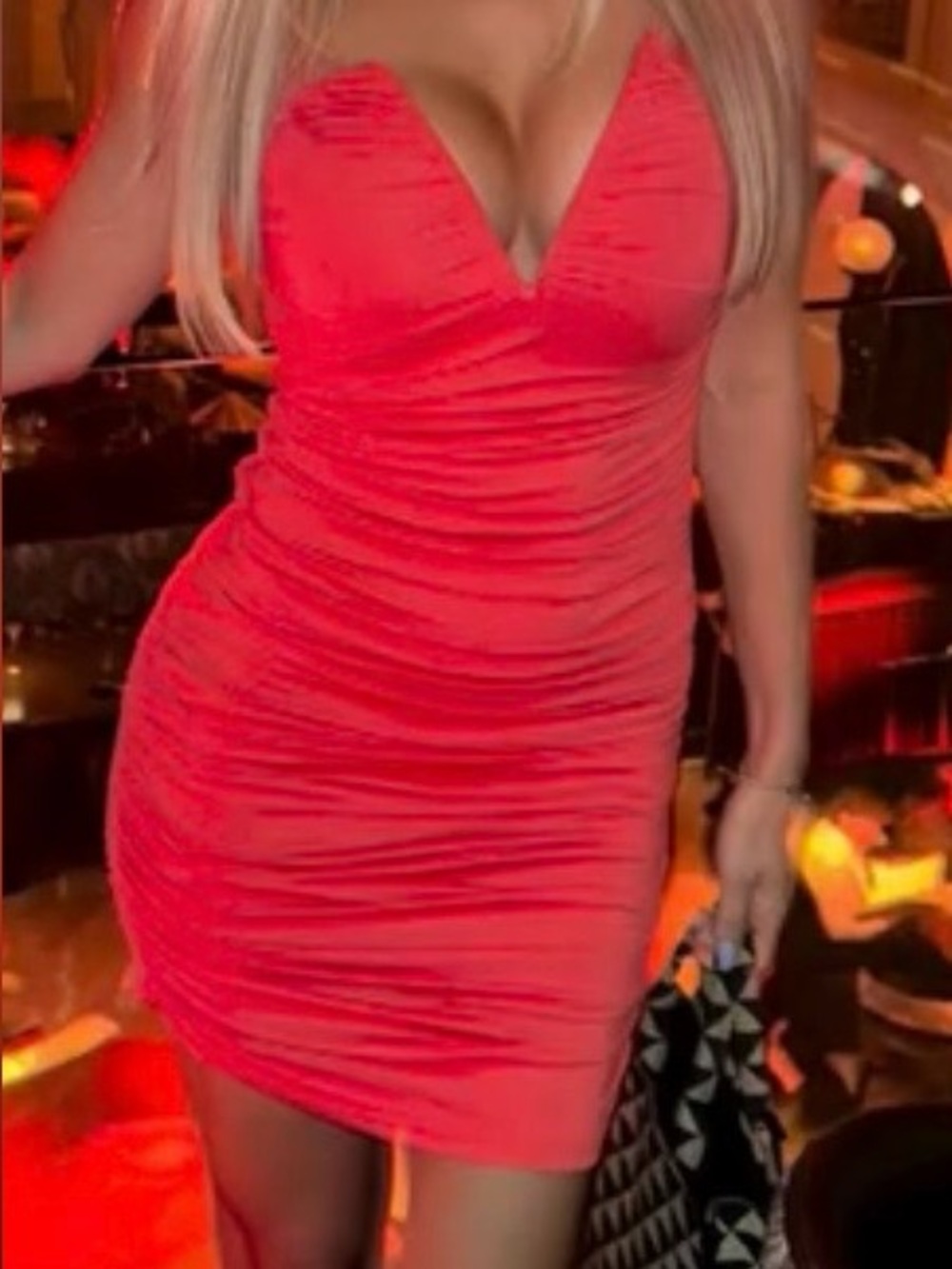 SuperDown Hot Pink Ruched Bodycon Dress - Women